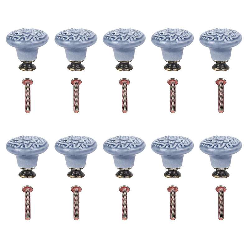 10pcs Cabinet Knobs Handles for Kitchen Furniture Door (with Screws)