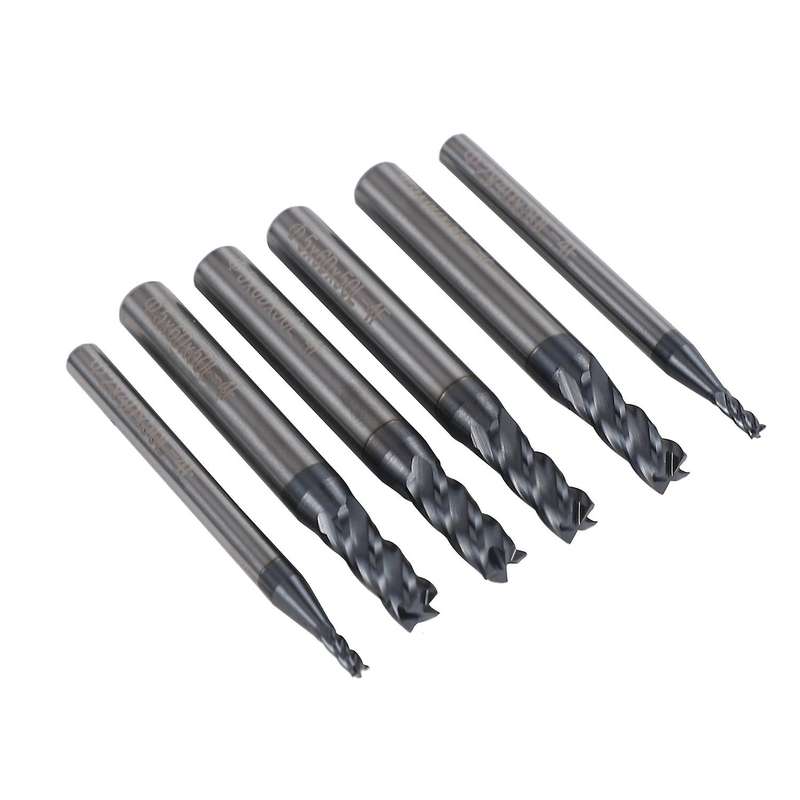 6pcs Tungsten Carbide Mill Cnc Router Bits Tools for Metal Cutting