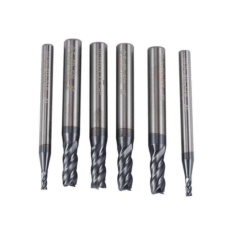 6pcs Tungsten Carbide Mill Cnc Router Bits Tools for Metal Cutting
