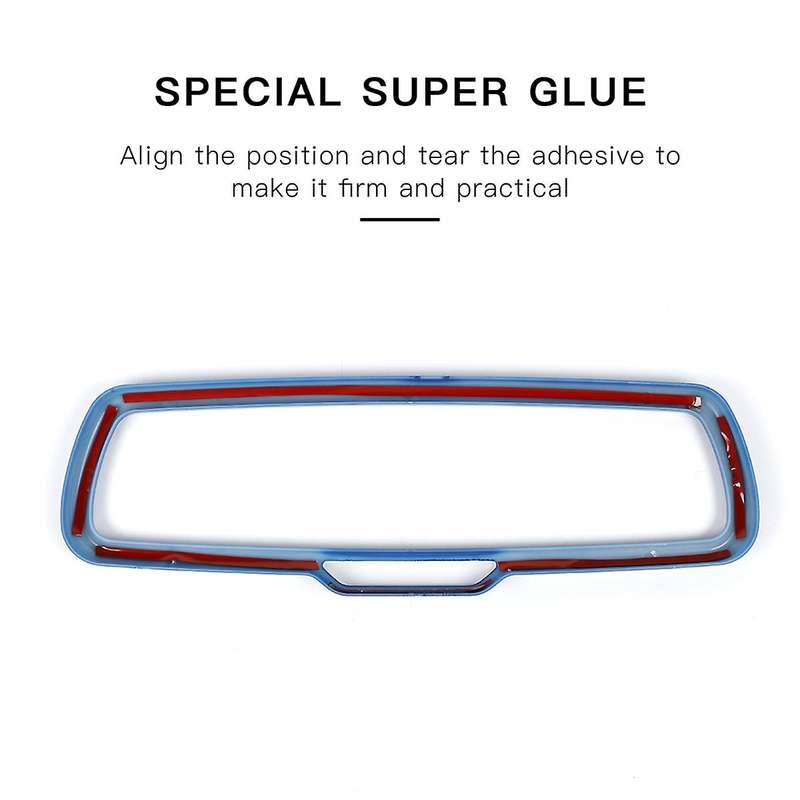 Car Inner Rear View Mirror Cover Abs for Dodge Challenger (blue)