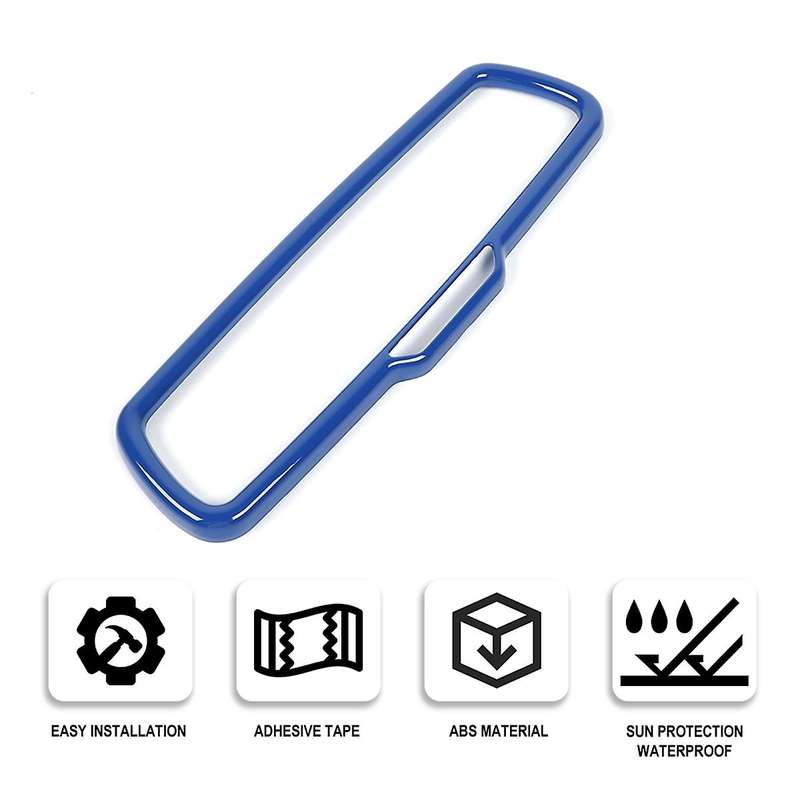 Car Inner Rear View Mirror Cover Abs for Dodge Challenger (blue)