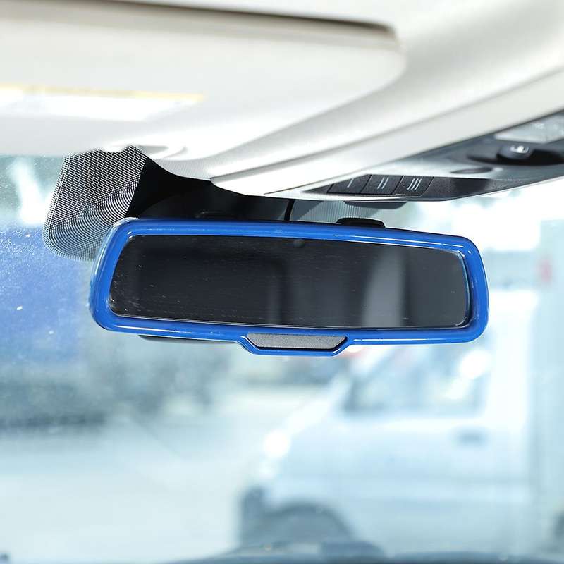 Car Inner Rear View Mirror Cover Abs for Dodge Challenger (blue)