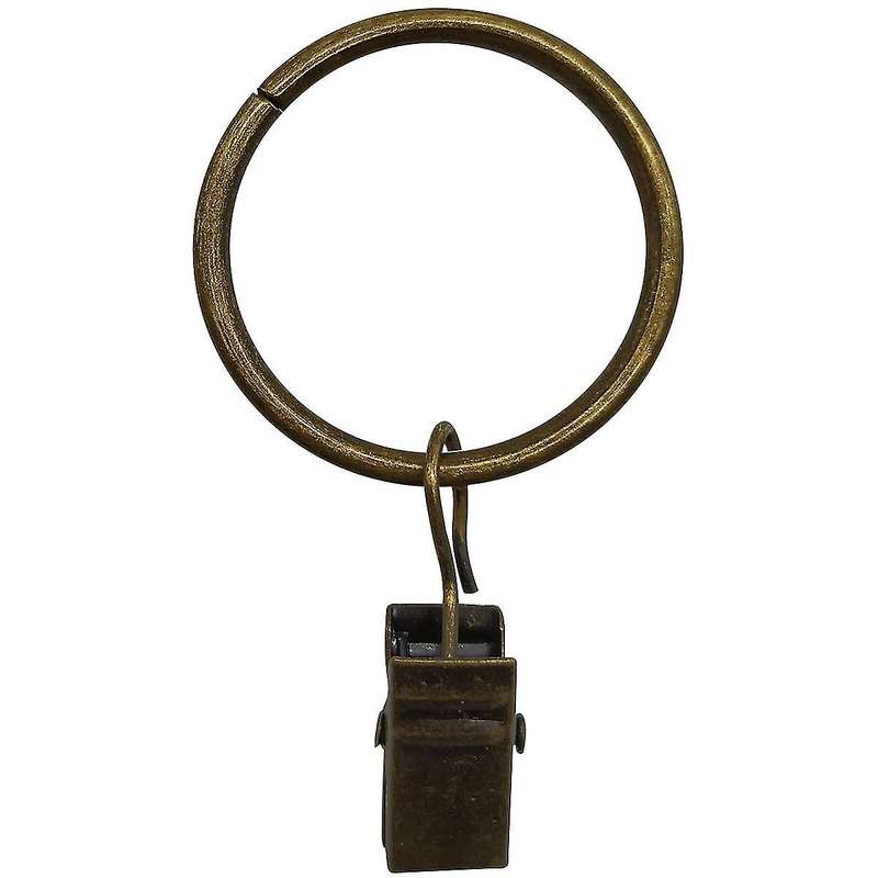 36 Pack Rings Curtain Clips Strong Metal Window Curtain Ring (bronze)