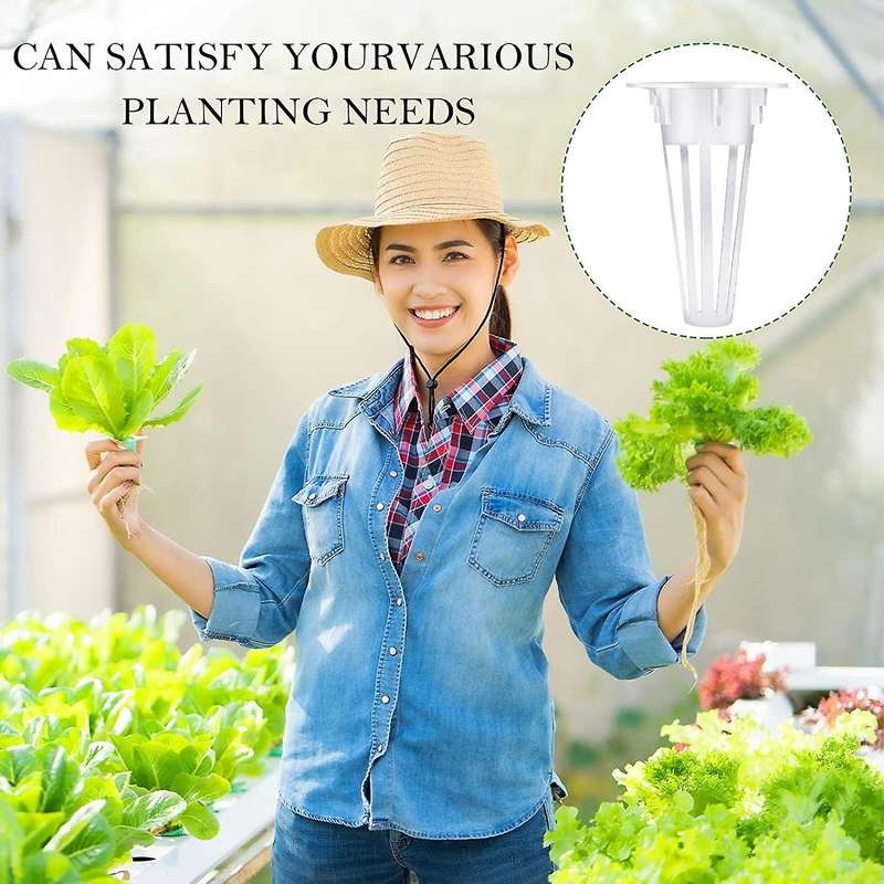 50 Pieces Grow Baskets 50 Pieces Labels for Seed Starting System