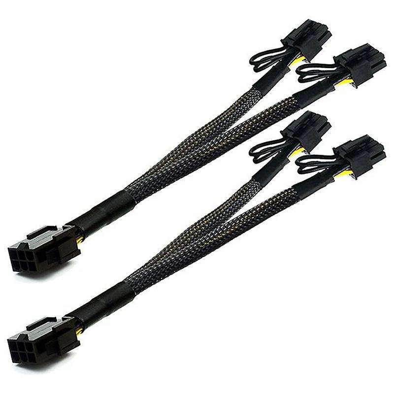 5pcs Pci-e 6 Pin to Dual 8 Pin (6+2) Graphics Card Pci Adapter Cable