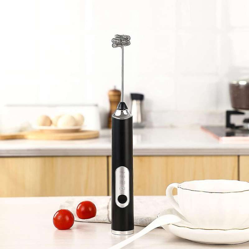 Milk Frother Handheld,rechageable Milk Frother Drink Mixer with 2