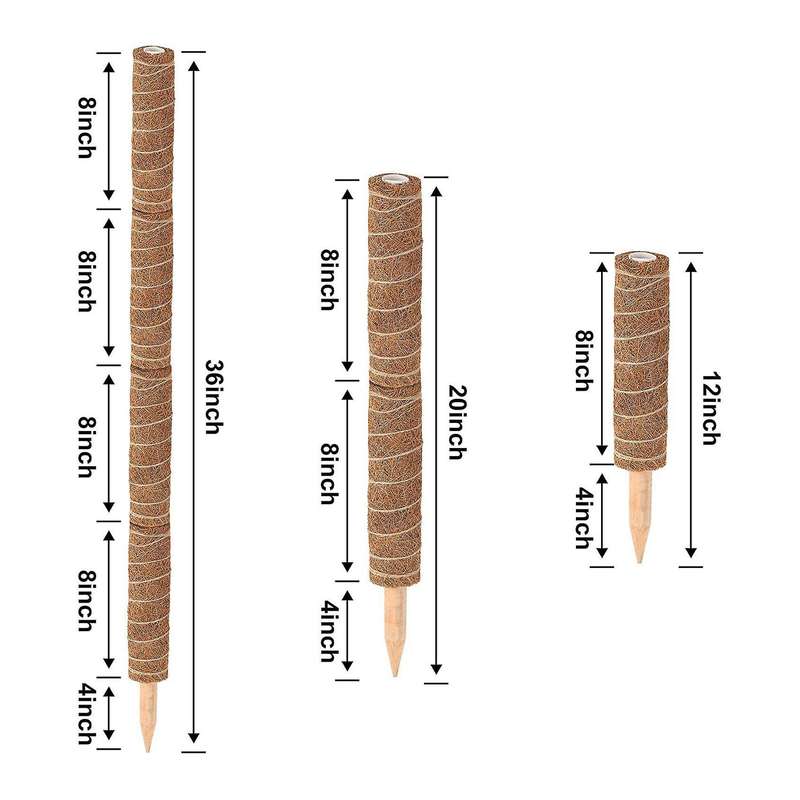82pcs Moss Poles Set - Coir Totem Poles for Indoor Creepers Plant