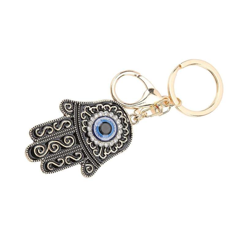 4 Pcs Keychain Pendants Evil Eye Keychain for Womens and Mens (black)