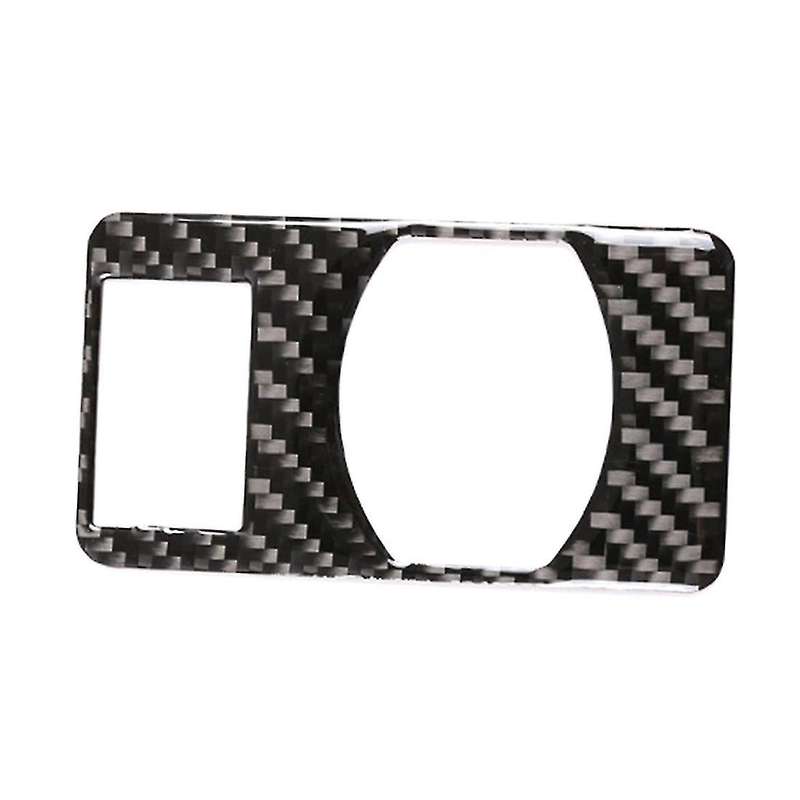 Car Indoor Trunk Switch Button Frame Cover Sticker Trim Carbon Fiber