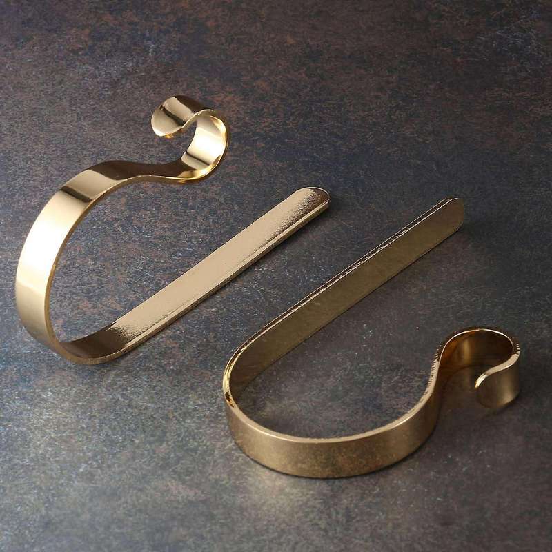 For Stockings,home Kitchen Hooks with Non-slip Stickers 4pcs - Gold