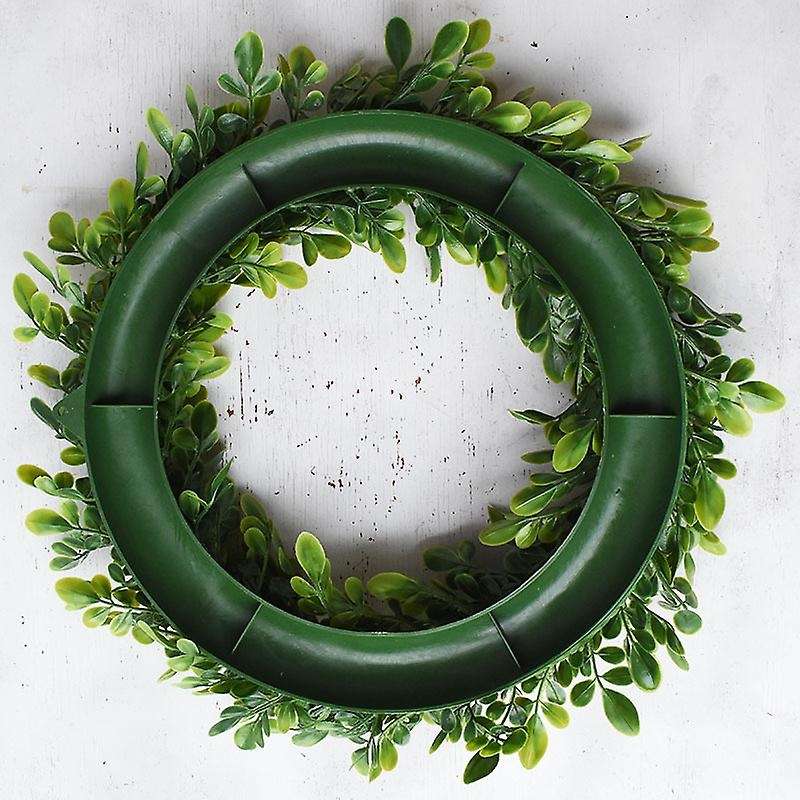 Leaf / Flower Wrea, Round Front Door Green Garland (boxwood - 40 Cm)