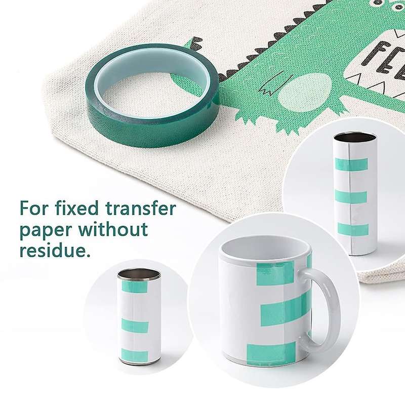 4 Rolls Heat Tapes Sublimation for Diy Crafts On T-shirt Fabrics