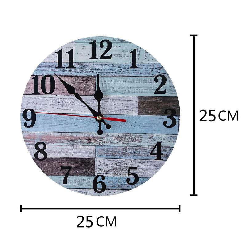 Wooden Wall Clock Silent Non-ticking, Battery Operated, 10 Inch