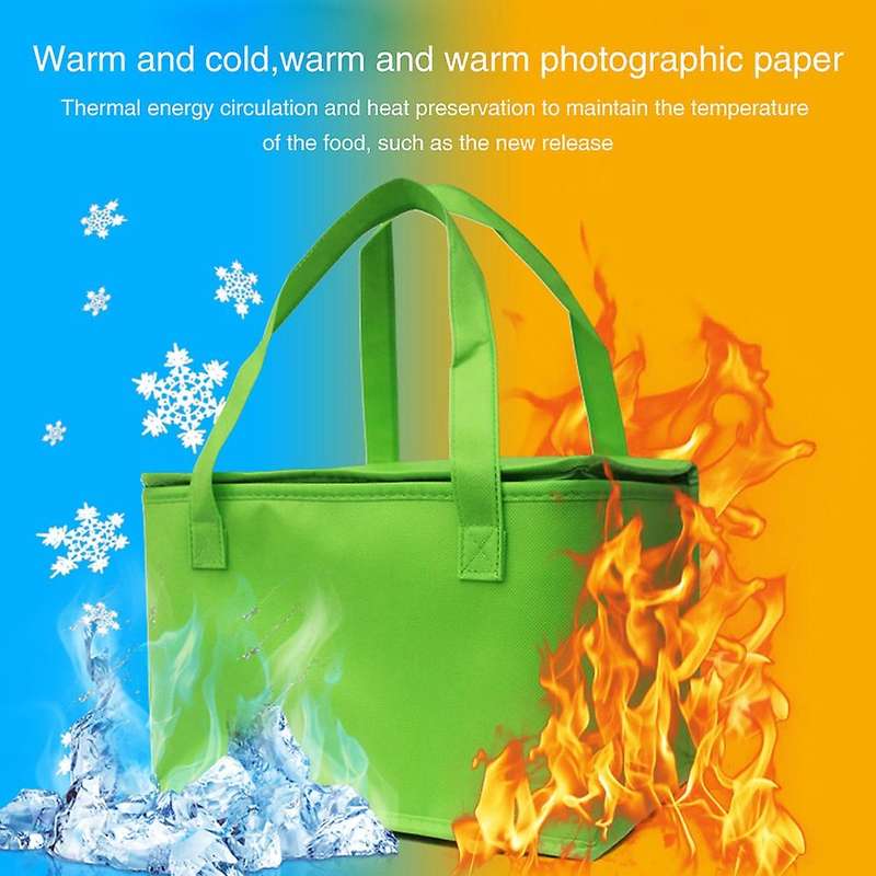 2pcs Insulated Bag Aluminum Foil Thermal Box Waterproof Red