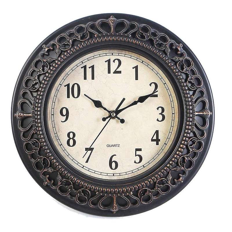 10-inch Silent Retro Quartz Clock Decorative Wall Clock