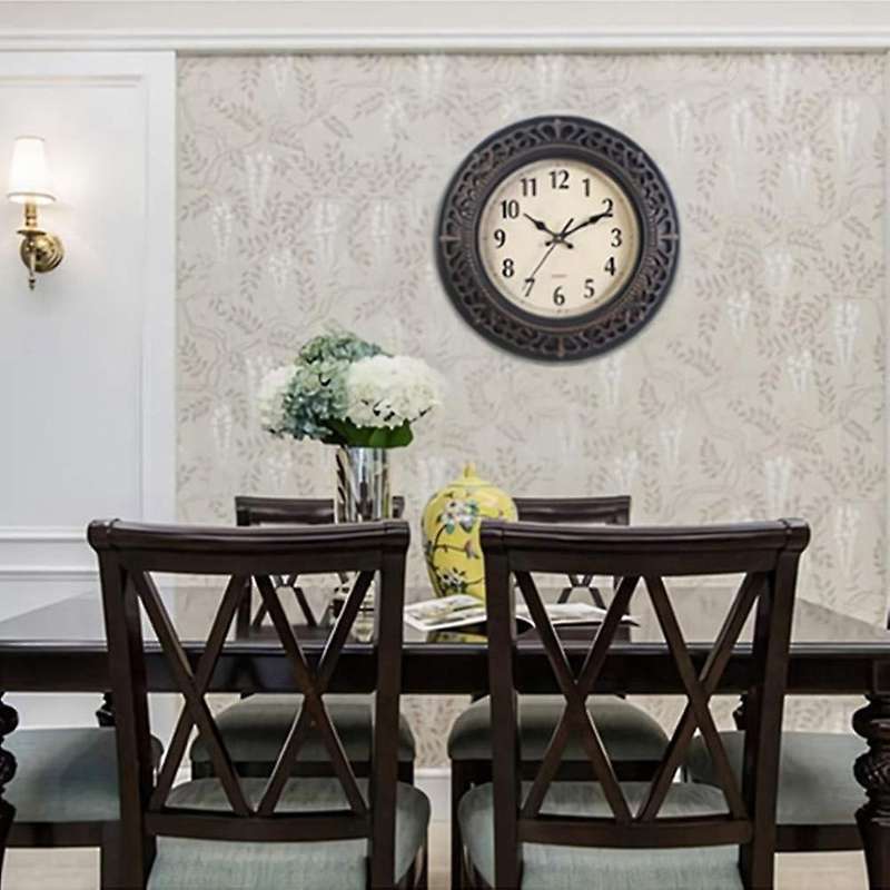 10-inch Silent Retro Quartz Clock Decorative Wall Clock