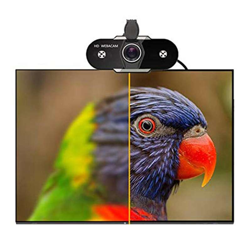 Usb Webcam 1080p Hd with Microphone Rotating Computer Desktop Camera