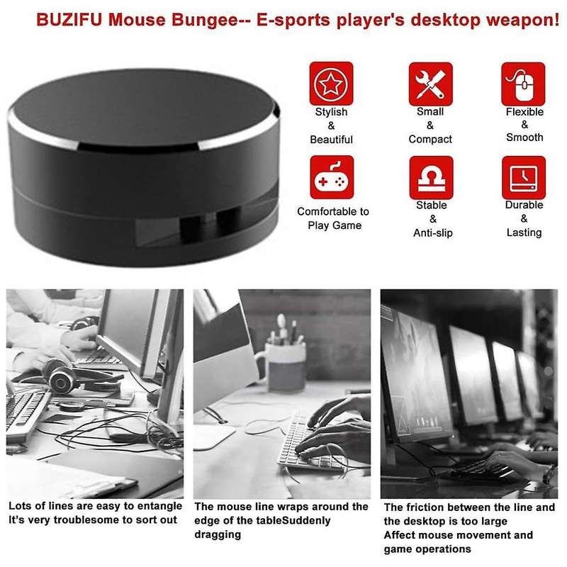 Mouse Bungee Aluminium Metal Mouse Cable Management Clips