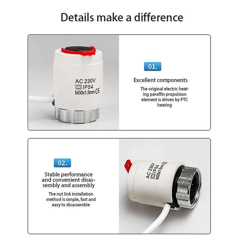 Electric Thermal Actuator Radiator for Manifold Underfloor Heating