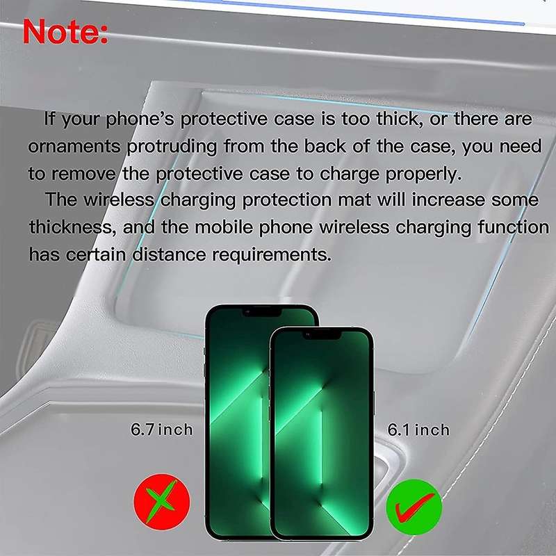 For Tesla Model Y Model 3 Car Wireless Charging Pad Silicone Pad