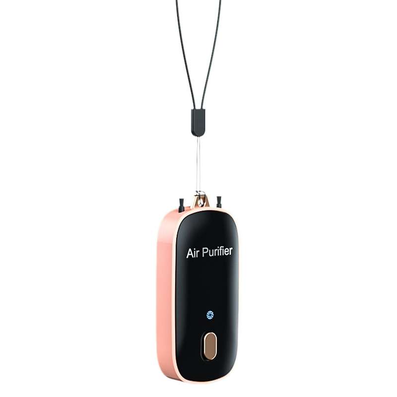 Purifier Mini 24h Working Collar Clip Hanging Neck Air Purifier Pink