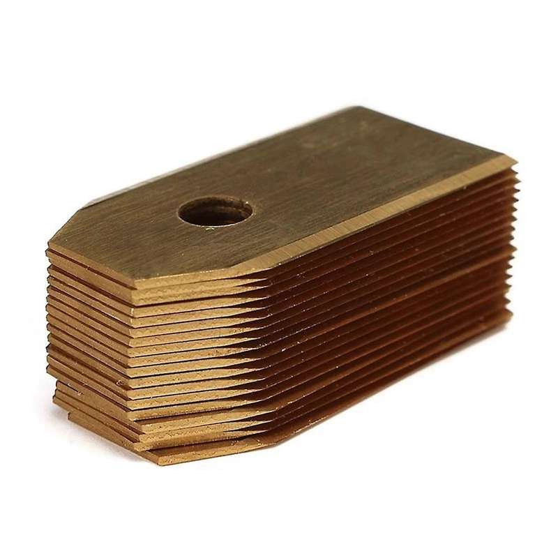 0.75mm Titanium Coated Stainless Steel Lawn Mower Blade + Screw 30pcs