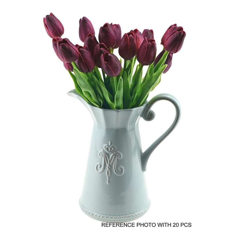 20 Stems Of Tulip Artificial Flowers Bouquet, Perfect for Wedding