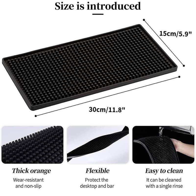 2pcs Pvc Tableware Mat Soft Rubber Mat for Bar Home Restaurant Table