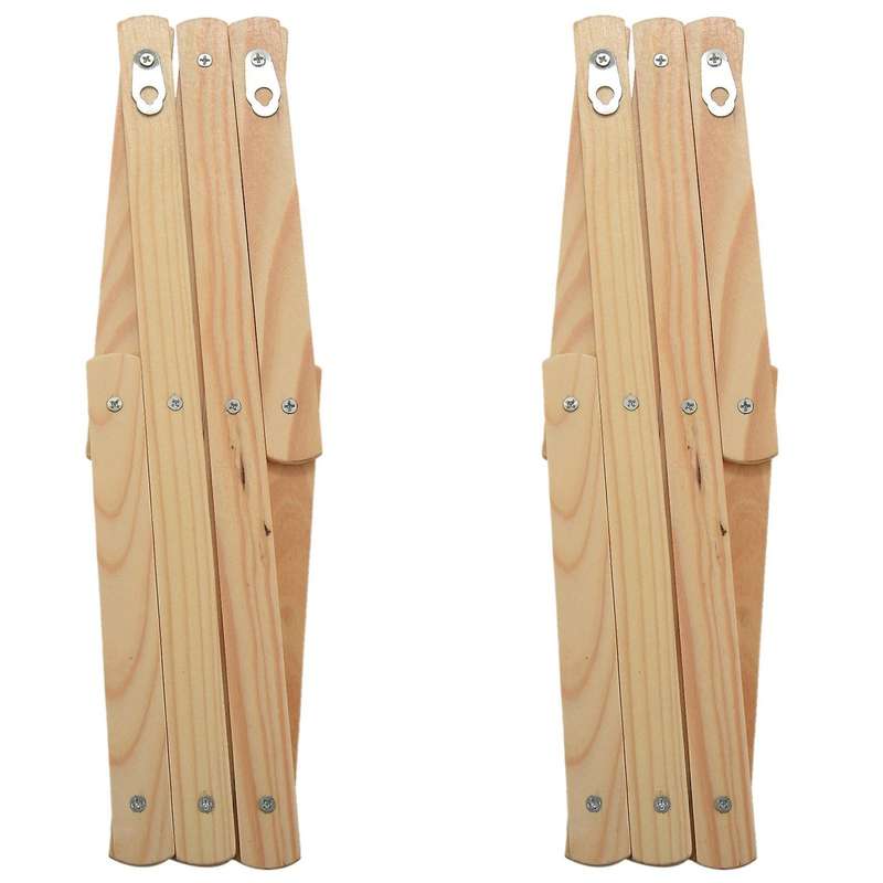 Accordion Wall Hanger 10 Hooks Pack Of 2 Wood Wall Mounted Expandable