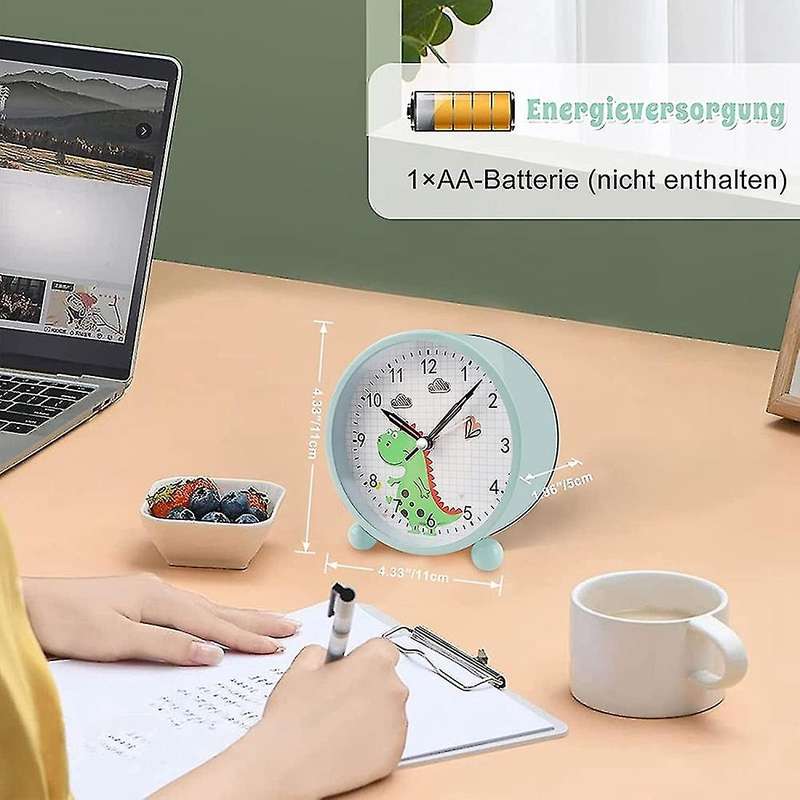 Alarm Clock Children's Analogue without Ticking,for Boys,girls