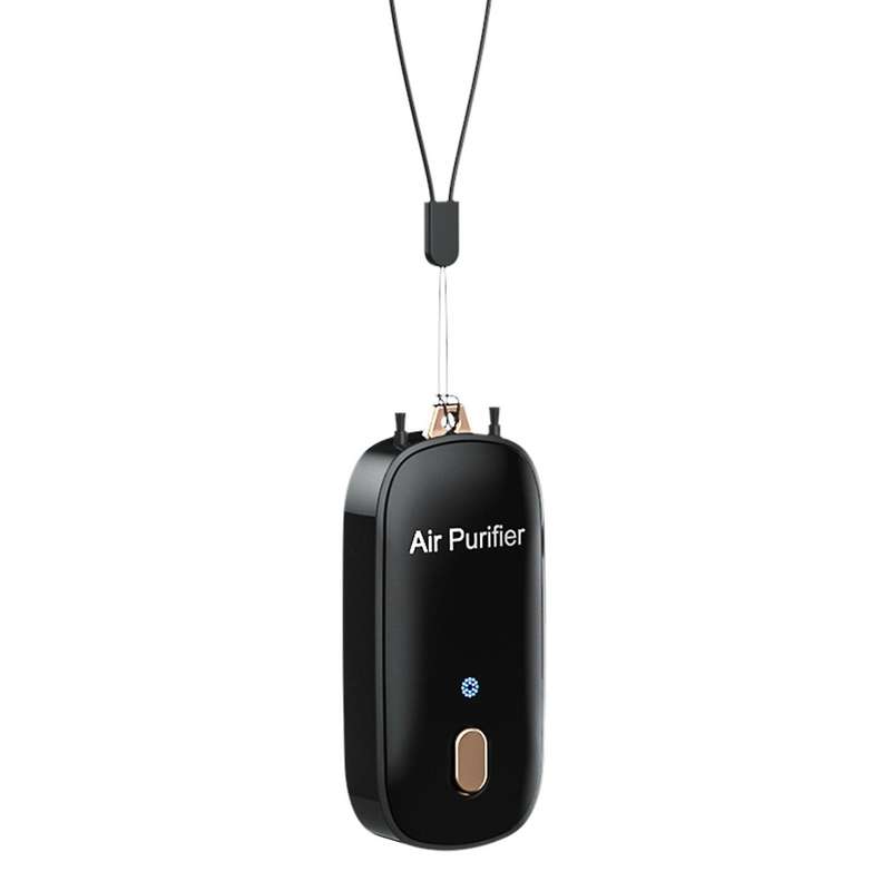 Purifier Mini 24h Working Collar Clip Hanging Neck Air Purifier Black