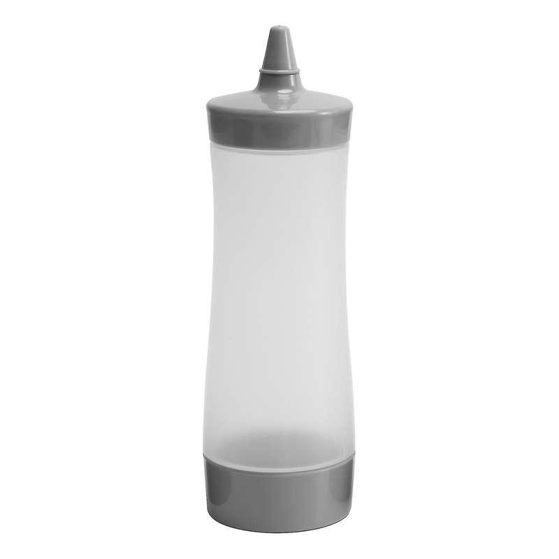 3 Pcs Squeeze Squirt Condiment Ketchup Bottle for Kitchen (grey)
