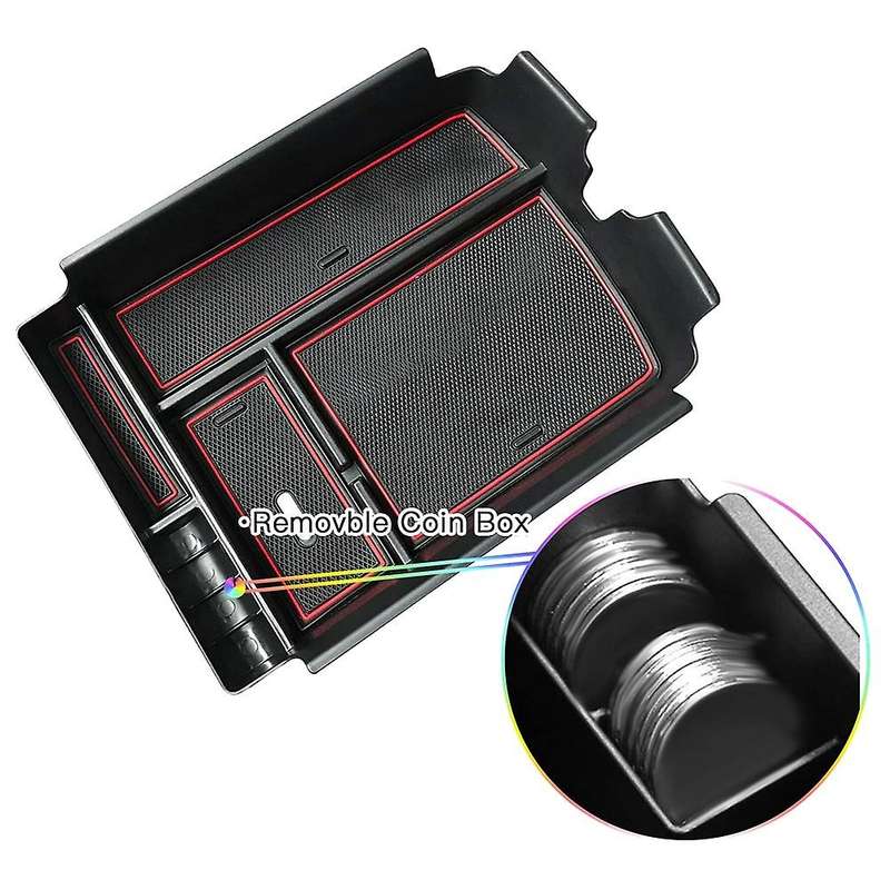 Car Central Console Organizer Tray Armrest Storage Box Insert Divider
