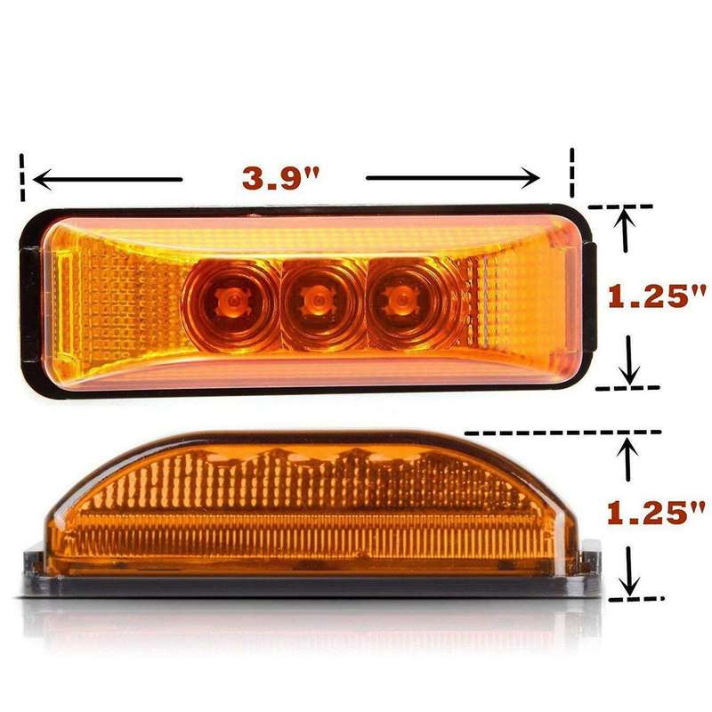 4x 3.9inch Tail Rear Lamps Indicator Marker 10-24v for Trailer