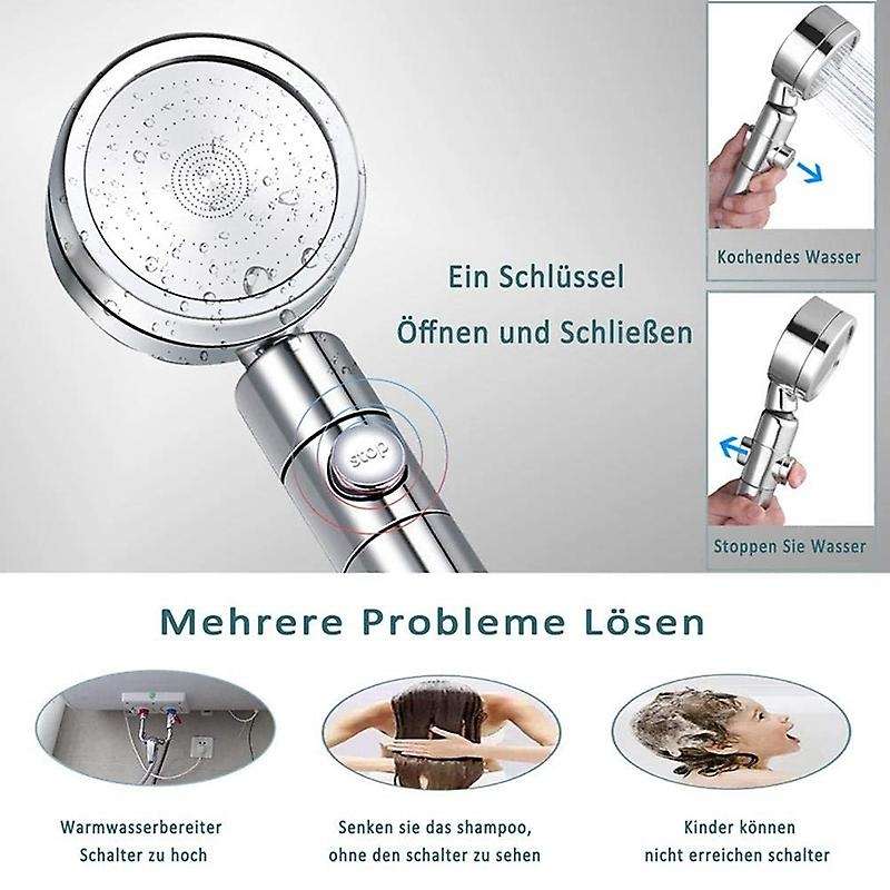 Shower Head with 3 Types Of Adjustable Nozzles for Bath and Wellness
