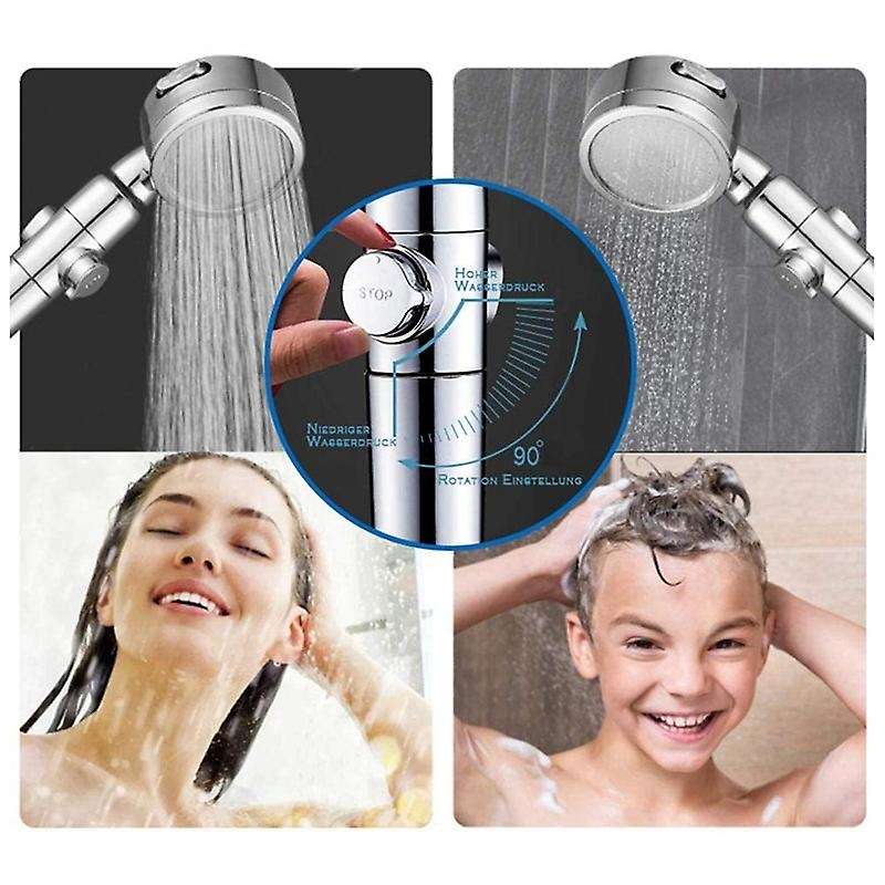 Shower Head with 3 Types Of Adjustable Nozzles for Bath and Wellness