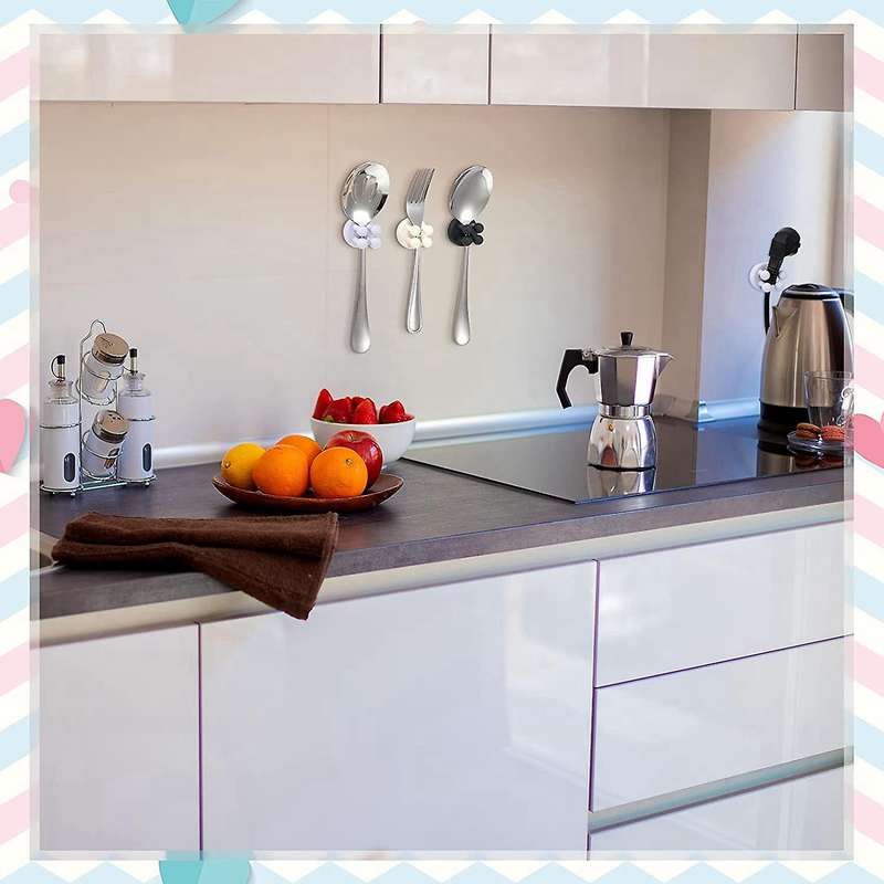 9pcs Adhesive Hooks Plug Cable Utility Hook for Bathroom Kitchen