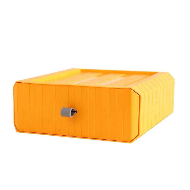 Desktop Storage Box Morandi Color Drawer Cosmetic Box(yellow)