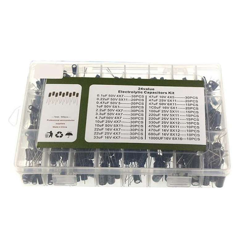 0.1uf-1000uf 24values Aluminum 16-50v Mix Electrolytic Capacitor Kit