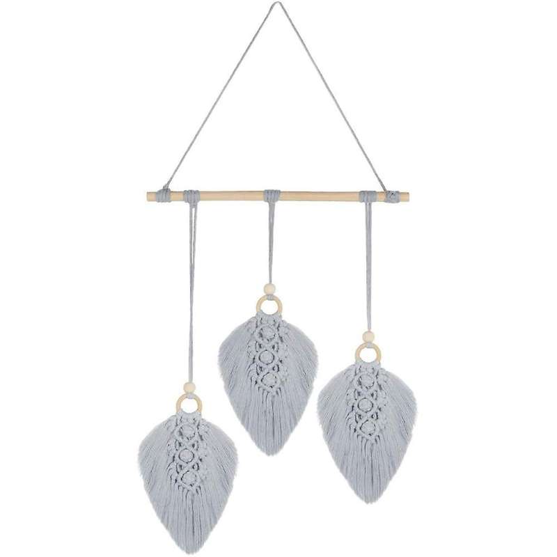 Makramee,boho Wanddekon,wandteppich Blatt,handgemacht Dekor