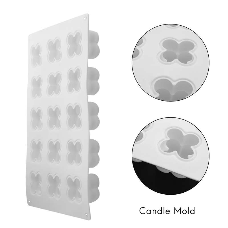 15 Cavities Square Candle Mold Diy Handmade Silicone Making Scented