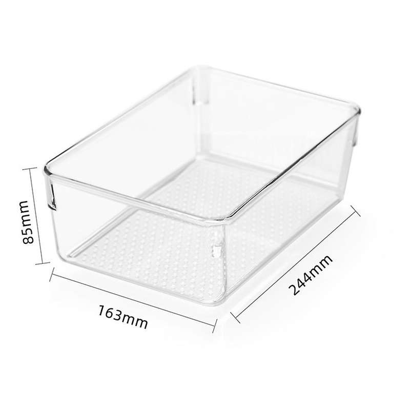 Kitchen Refrigerator Desktop Storage Box Transparent Finishing