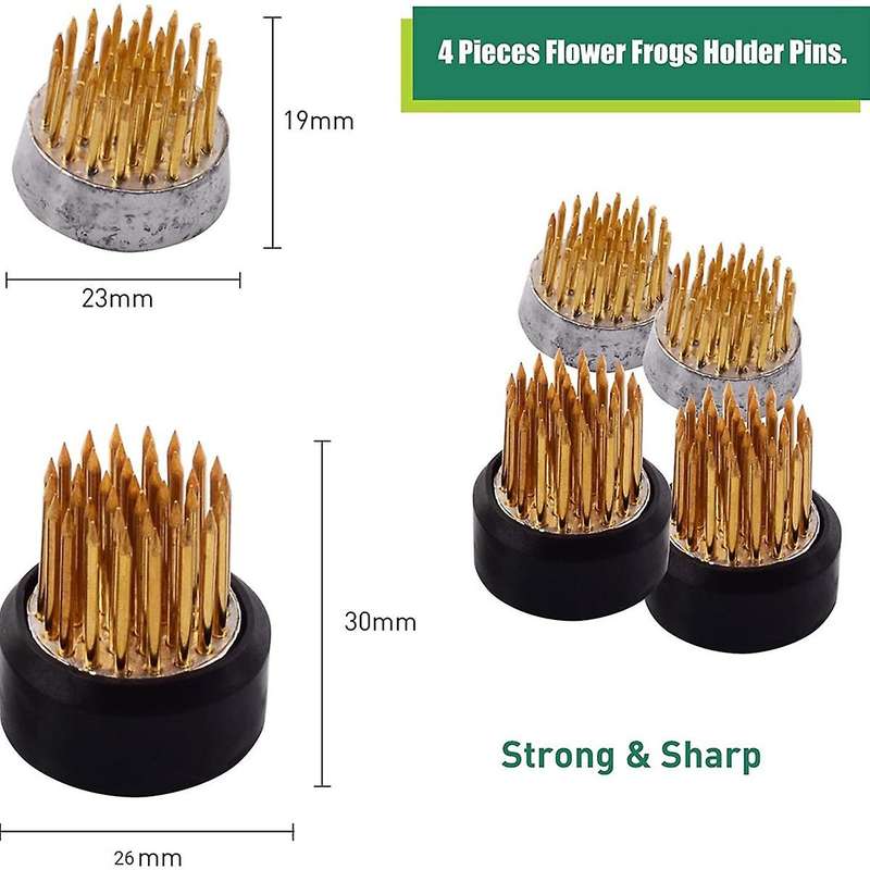 4 Pieces Flower Frog Round Flower Arranger 2 Sizes Floral Pin Holder