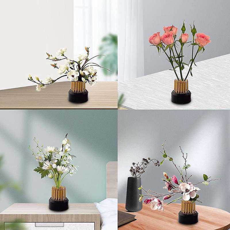 4 Pieces Flower Frog Round Flower Arranger 2 Sizes Floral Pin Holder