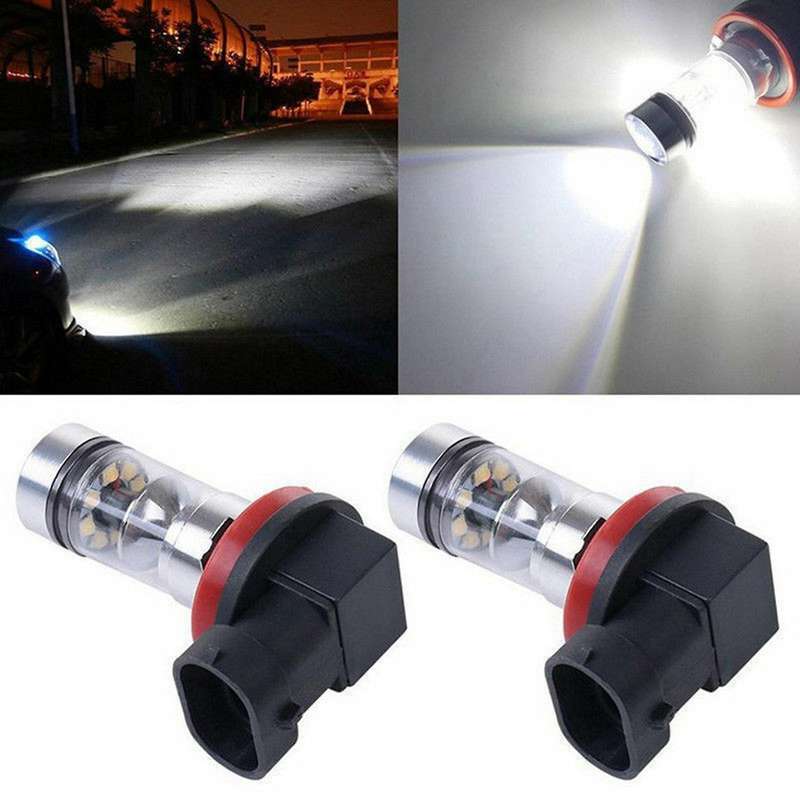 2x H8 H11 H16 6000k White 100w High Power Led Fog Light Driving Bulb