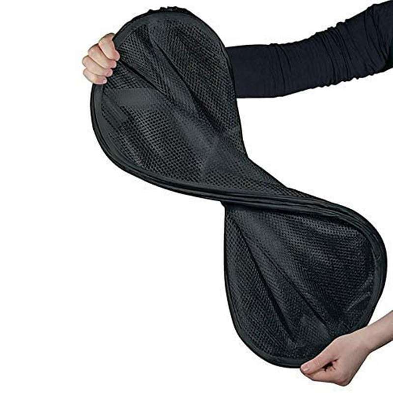 Pop-up Laundry Basket (2 Pcs) Foldable Pop-up with Handle(black)