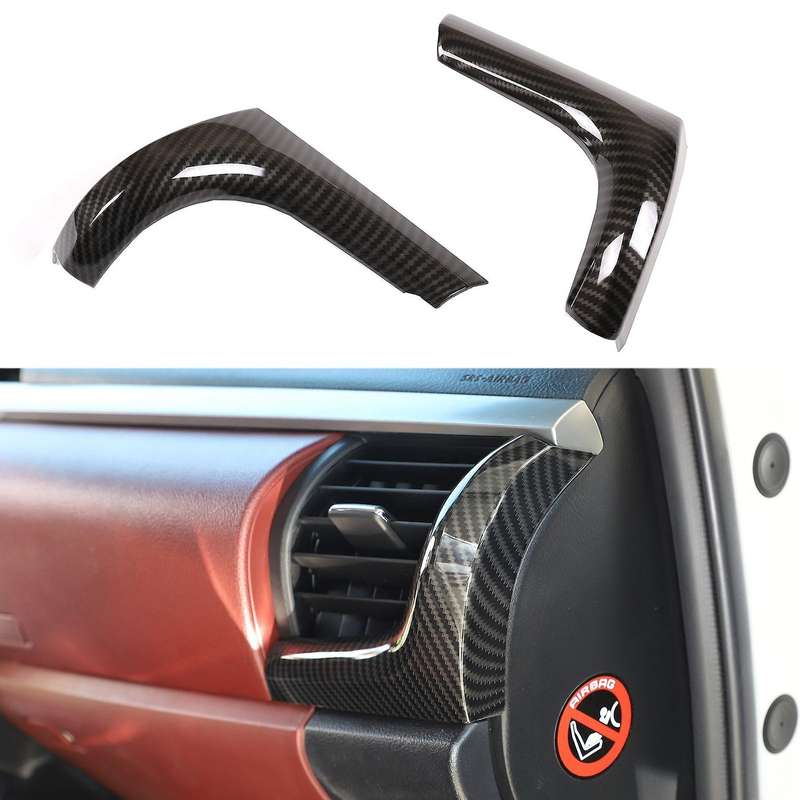 For Toyota Hilux 15-21 Instrument Panel Side Air L Cover Carbon Fiber