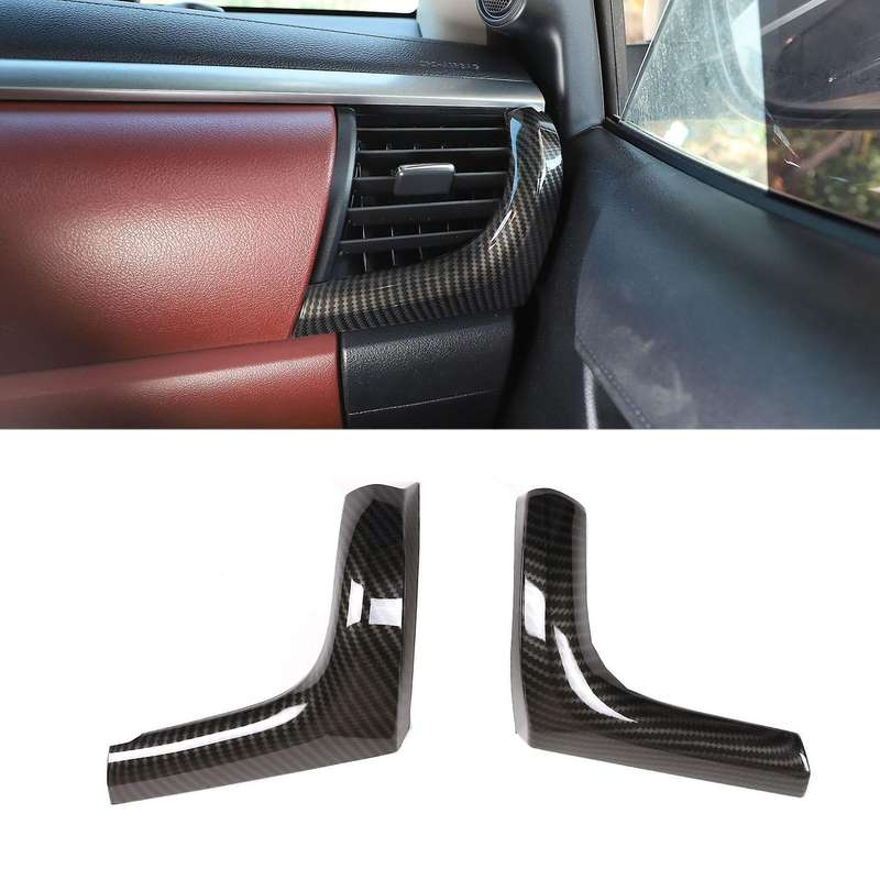 For Toyota Hilux 15-21 Instrument Panel Side Air L Cover Carbon Fiber