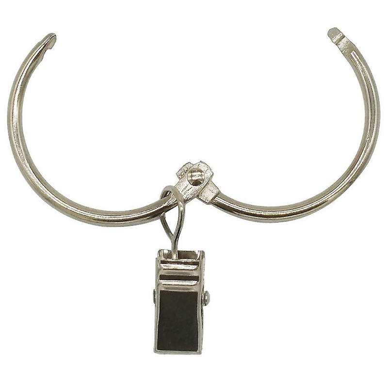 30 Pack Curtain Clips with Rings Metal Rustproof Drapery Rod Silver