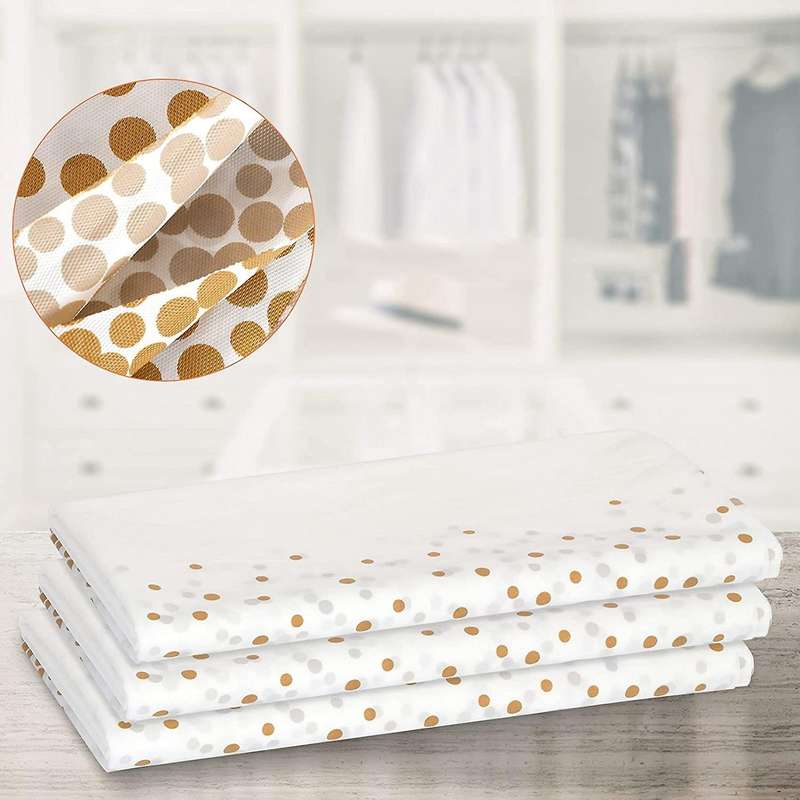 3 Pcs Disposable Plastic Rectangle Gold Dot Tablecloths White